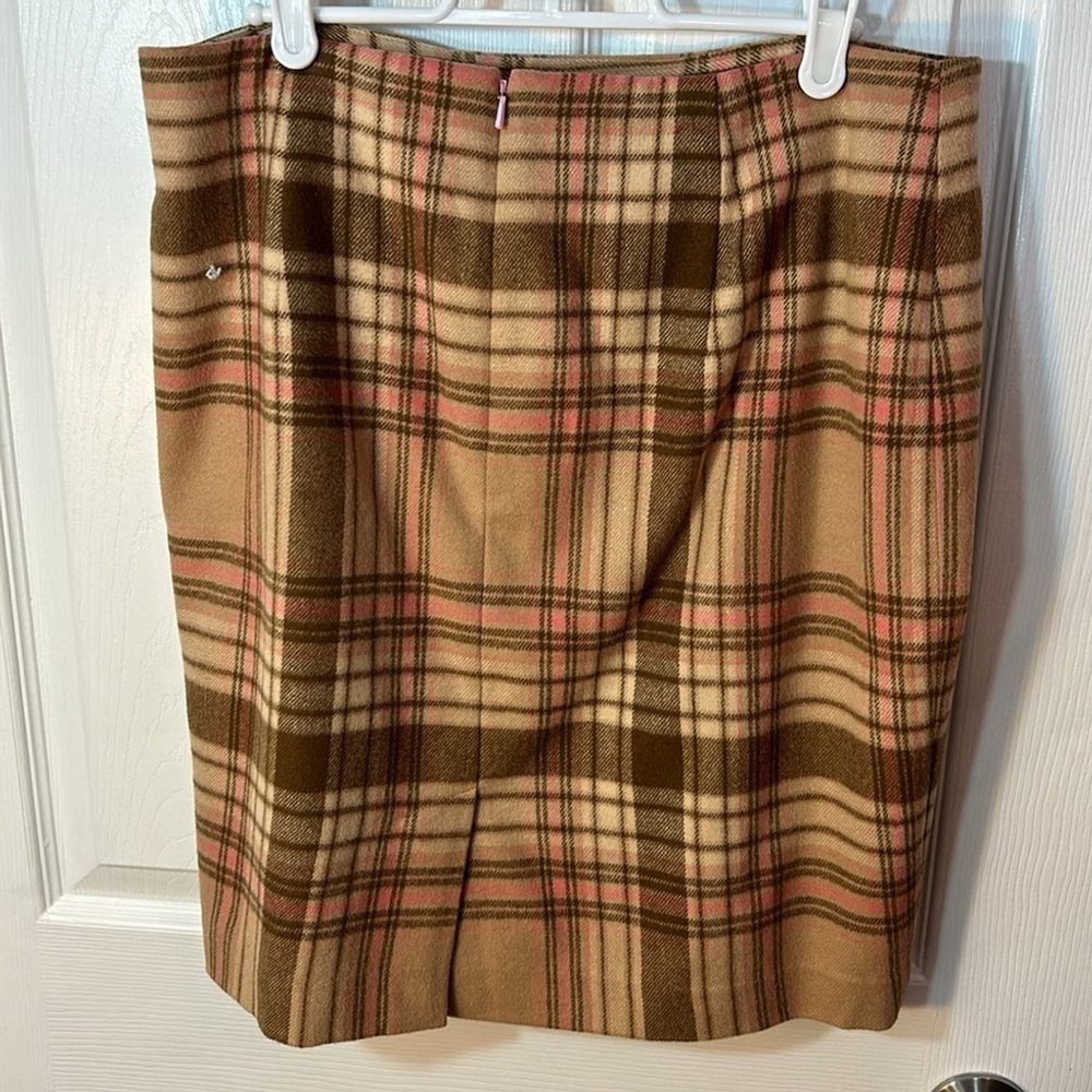 Talbots wool blend plaid mini skirt size 10 - Picture 7 of 7